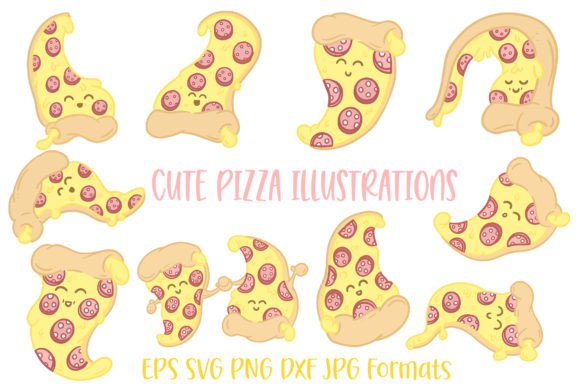 10 Cute Pizza Slice Kawaii SVG Cartoon: Creative Applications