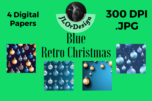 Blue Retro Christmas Digital Papers: A Designer's Guide