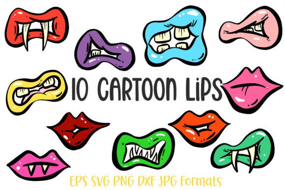 Cartoon Monster Lips and Mouths Fangs: A Designer's Guide