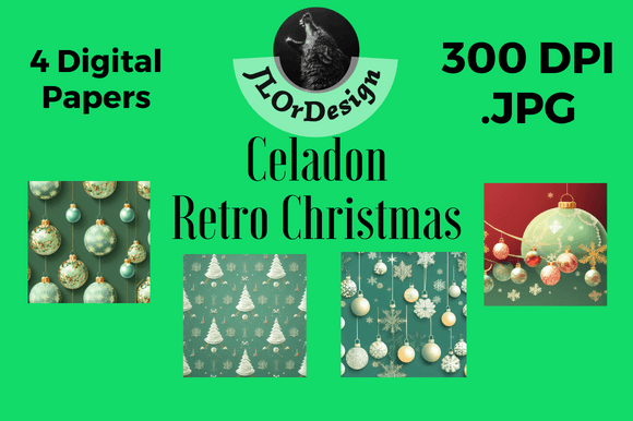 Celadon Retro Christmas Digital Papers: A Designer's Guide