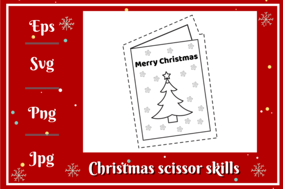Christmas Card Scissors Skills: Festive Crafts for Kids
