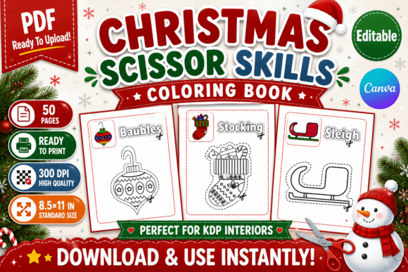 Christmas Vocabulary KDP Interior for Holiday Projects