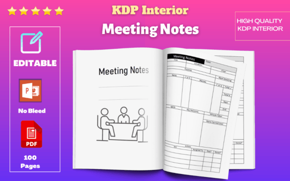 Meeting Notes KDP Template: Streamline Your Professional Documentation