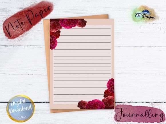Rose Note Papers Junk Journalling: Vintage Charm for Modern Projects