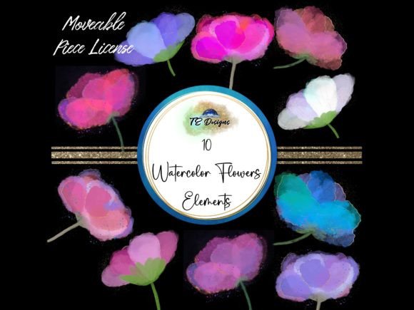 Watercolour Flowers Floral Elements: Your Design Toolkit