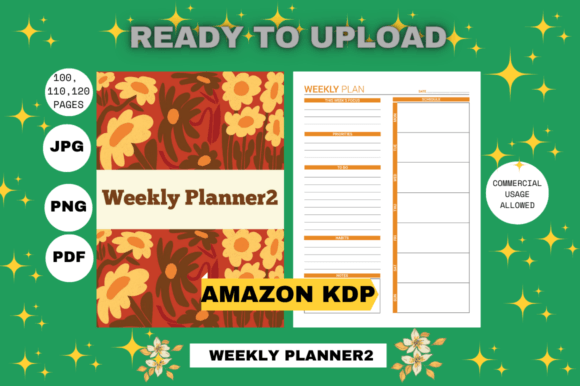 Weekly Planner2: 21 Ready-to-Upload KDP Books
